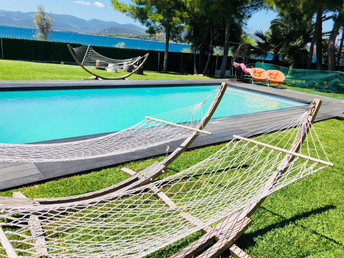 Zoza Luxury Villa Isthmia By The Sea With Private Pool Kalamáki Εξωτερικό φωτογραφία